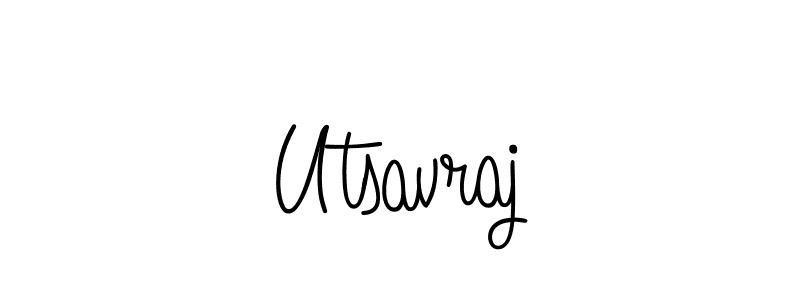 How to make Utsavraj signature? Angelique-Rose-font-FFP is a professional autograph style. Create handwritten signature for Utsavraj name. Utsavraj signature style 5 images and pictures png