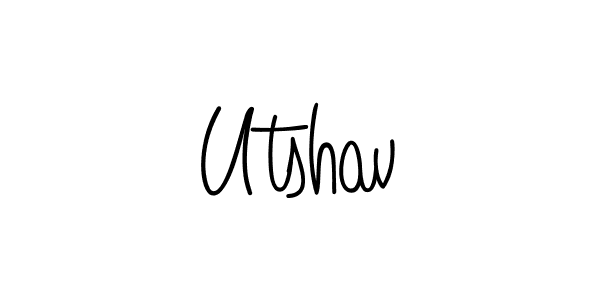 Also we have Utshav name is the best signature style. Create professional handwritten signature collection using Angelique-Rose-font-FFP autograph style. Utshav signature style 5 images and pictures png