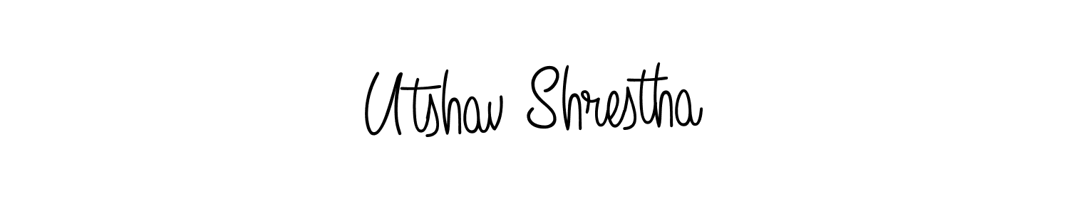 Make a short Utshav Shrestha signature style. Manage your documents anywhere anytime using Angelique-Rose-font-FFP. Create and add eSignatures, submit forms, share and send files easily. Utshav Shrestha signature style 5 images and pictures png