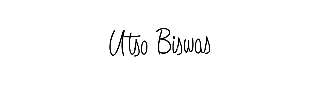 Design your own signature with our free online signature maker. With this signature software, you can create a handwritten (Angelique-Rose-font-FFP) signature for name Utso Biswas. Utso Biswas signature style 5 images and pictures png