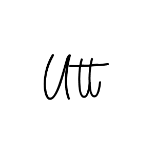 Utt stylish signature style. Best Handwritten Sign (Angelique-Rose-font-FFP) for my name. Handwritten Signature Collection Ideas for my name Utt. Utt signature style 5 images and pictures png