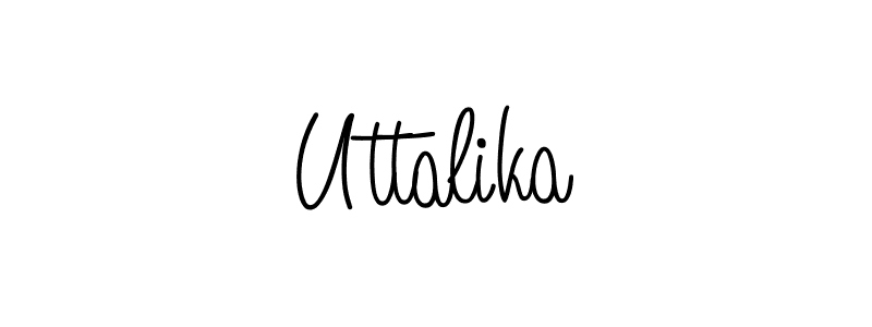 You should practise on your own different ways (Angelique-Rose-font-FFP) to write your name (Uttalika) in signature. don't let someone else do it for you. Uttalika signature style 5 images and pictures png