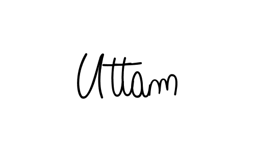 How to make Uttam signature? Angelique-Rose-font-FFP is a professional autograph style. Create handwritten signature for Uttam name. Uttam signature style 5 images and pictures png