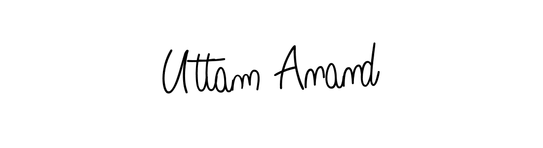 Use a signature maker to create a handwritten signature online. With this signature software, you can design (Angelique-Rose-font-FFP) your own signature for name Uttam Anand. Uttam Anand signature style 5 images and pictures png