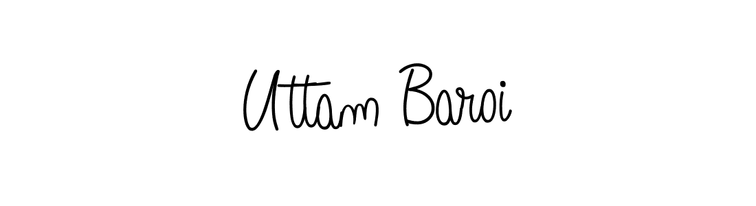 Use a signature maker to create a handwritten signature online. With this signature software, you can design (Angelique-Rose-font-FFP) your own signature for name Uttam Baroi. Uttam Baroi signature style 5 images and pictures png
