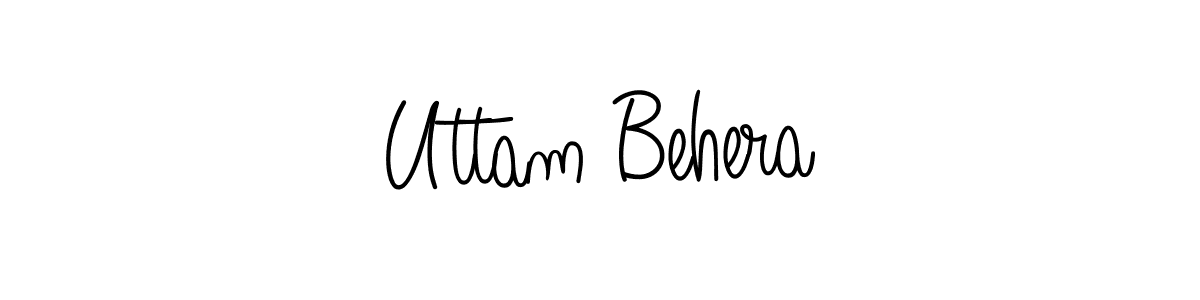 You should practise on your own different ways (Angelique-Rose-font-FFP) to write your name (Uttam Behera) in signature. don't let someone else do it for you. Uttam Behera signature style 5 images and pictures png