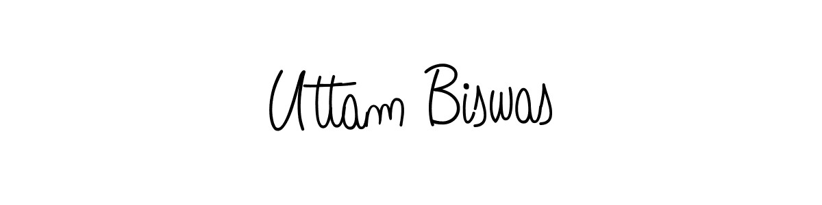 You should practise on your own different ways (Angelique-Rose-font-FFP) to write your name (Uttam Biswas) in signature. don't let someone else do it for you. Uttam Biswas signature style 5 images and pictures png