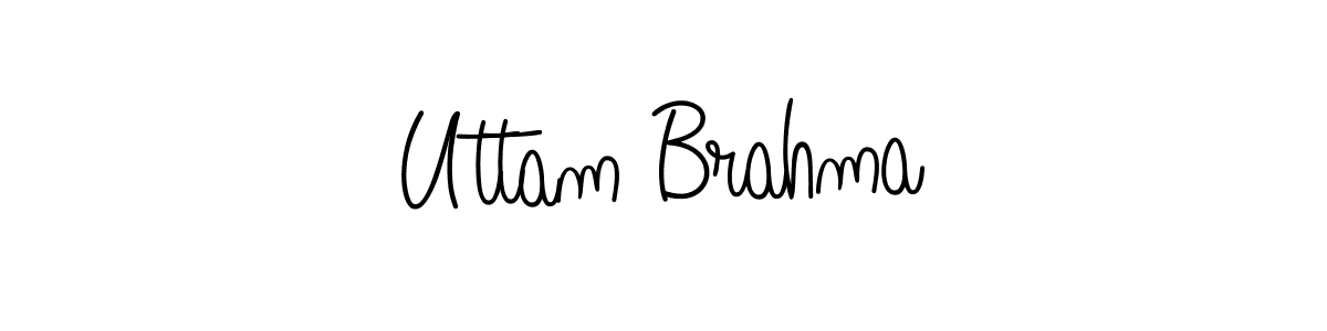 How to Draw Uttam Brahma signature style? Angelique-Rose-font-FFP is a latest design signature styles for name Uttam Brahma. Uttam Brahma signature style 5 images and pictures png