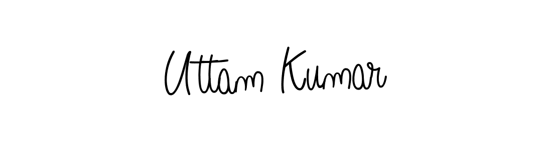 Use a signature maker to create a handwritten signature online. With this signature software, you can design (Angelique-Rose-font-FFP) your own signature for name Uttam Kumar. Uttam Kumar signature style 5 images and pictures png