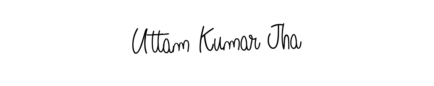 How to make Uttam Kumar Jha signature? Angelique-Rose-font-FFP is a professional autograph style. Create handwritten signature for Uttam Kumar Jha name. Uttam Kumar Jha signature style 5 images and pictures png