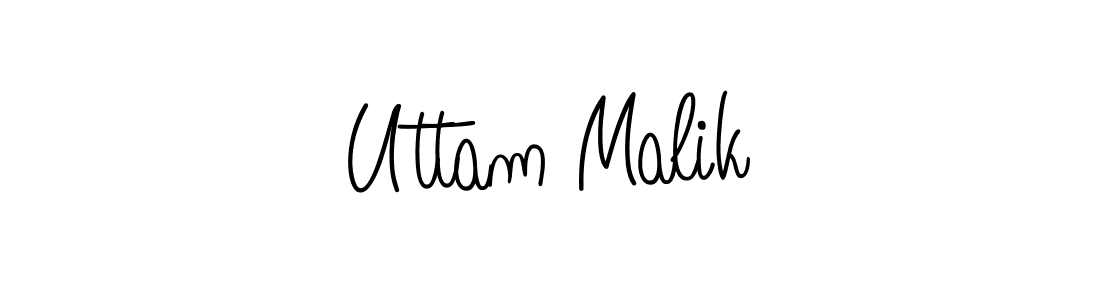 Create a beautiful signature design for name Uttam Malik. With this signature (Angelique-Rose-font-FFP) fonts, you can make a handwritten signature for free. Uttam Malik signature style 5 images and pictures png