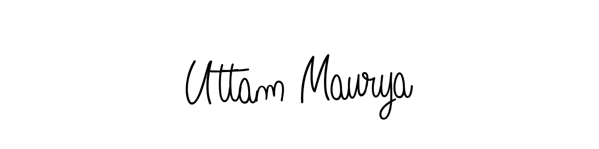 How to Draw Uttam Maurya signature style? Angelique-Rose-font-FFP is a latest design signature styles for name Uttam Maurya. Uttam Maurya signature style 5 images and pictures png