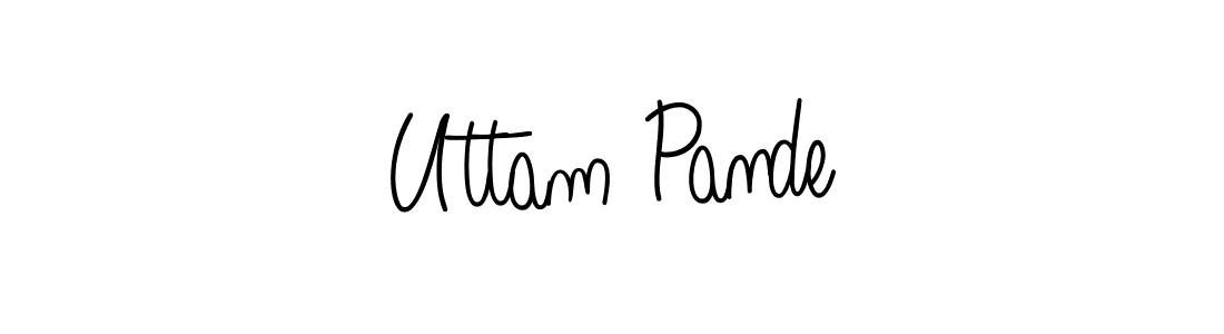 Design your own signature with our free online signature maker. With this signature software, you can create a handwritten (Angelique-Rose-font-FFP) signature for name Uttam Pande. Uttam Pande signature style 5 images and pictures png