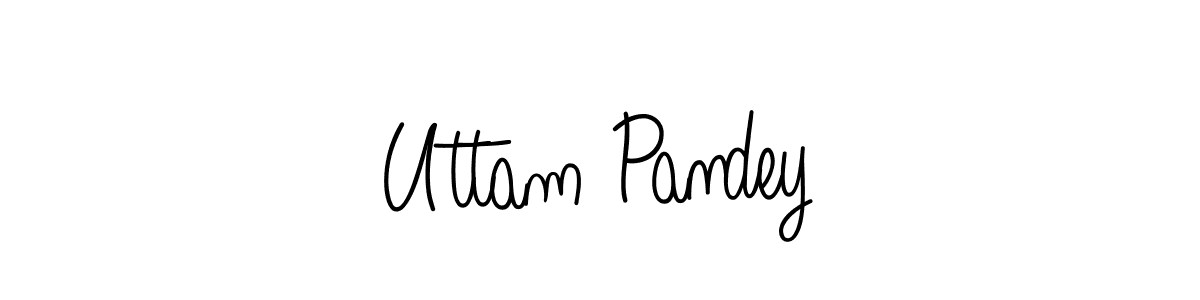 You should practise on your own different ways (Angelique-Rose-font-FFP) to write your name (Uttam Pandey) in signature. don't let someone else do it for you. Uttam Pandey signature style 5 images and pictures png