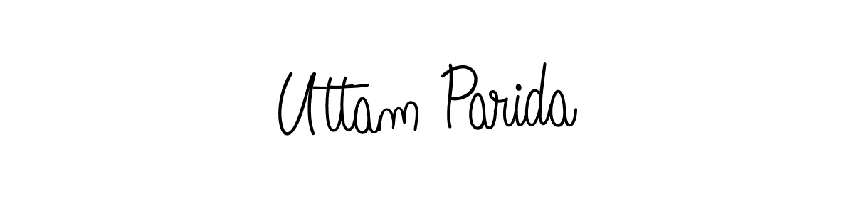 The best way (Angelique-Rose-font-FFP) to make a short signature is to pick only two or three words in your name. The name Uttam Parida include a total of six letters. For converting this name. Uttam Parida signature style 5 images and pictures png