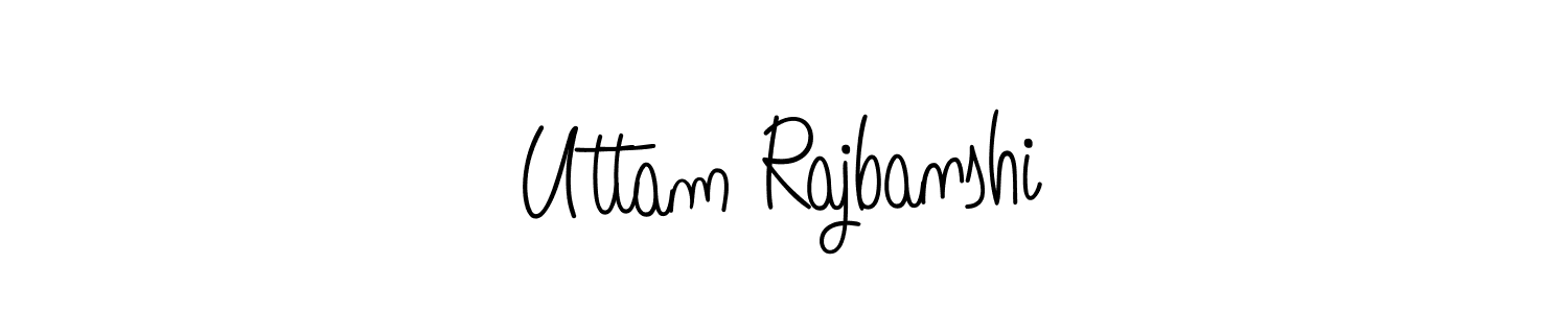 How to make Uttam Rajbanshi name signature. Use Angelique-Rose-font-FFP style for creating short signs online. This is the latest handwritten sign. Uttam Rajbanshi signature style 5 images and pictures png