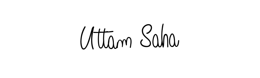 if you are searching for the best signature style for your name Uttam Saha. so please give up your signature search. here we have designed multiple signature styles  using Angelique-Rose-font-FFP. Uttam Saha signature style 5 images and pictures png