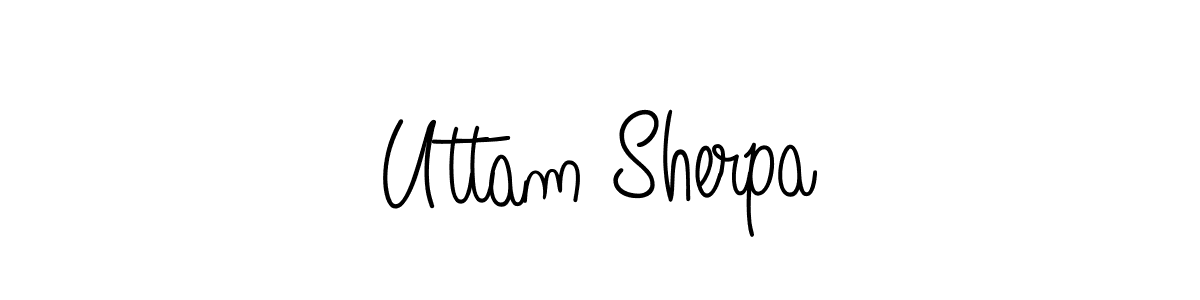 Angelique-Rose-font-FFP is a professional signature style that is perfect for those who want to add a touch of class to their signature. It is also a great choice for those who want to make their signature more unique. Get Uttam Sherpa name to fancy signature for free. Uttam Sherpa signature style 5 images and pictures png