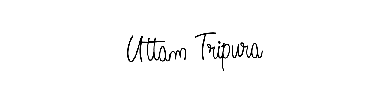 Create a beautiful signature design for name Uttam Tripura. With this signature (Angelique-Rose-font-FFP) fonts, you can make a handwritten signature for free. Uttam Tripura signature style 5 images and pictures png