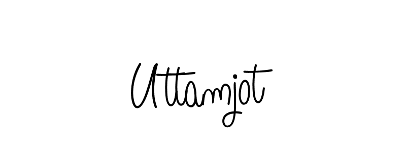 How to make Uttamjot name signature. Use Angelique-Rose-font-FFP style for creating short signs online. This is the latest handwritten sign. Uttamjot signature style 5 images and pictures png