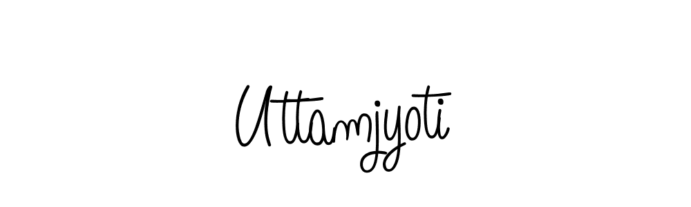 Design your own signature with our free online signature maker. With this signature software, you can create a handwritten (Angelique-Rose-font-FFP) signature for name Uttamjyoti. Uttamjyoti signature style 5 images and pictures png