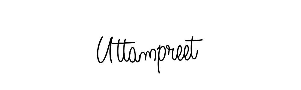 Design your own signature with our free online signature maker. With this signature software, you can create a handwritten (Angelique-Rose-font-FFP) signature for name Uttampreet. Uttampreet signature style 5 images and pictures png