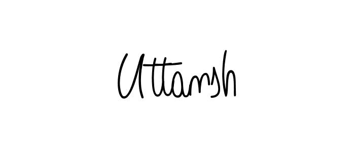 Design your own signature with our free online signature maker. With this signature software, you can create a handwritten (Angelique-Rose-font-FFP) signature for name Uttansh. Uttansh signature style 5 images and pictures png