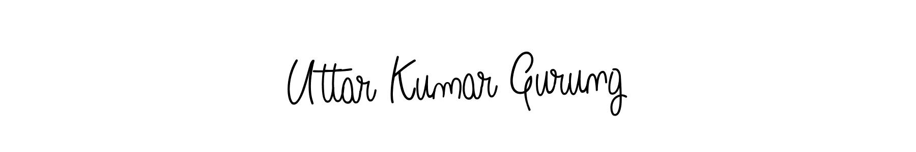 Design your own signature with our free online signature maker. With this signature software, you can create a handwritten (Angelique-Rose-font-FFP) signature for name Uttar Kumar Gurung. Uttar Kumar Gurung signature style 5 images and pictures png