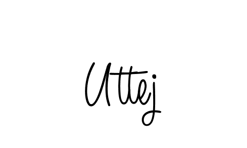 Create a beautiful signature design for name Uttej. With this signature (Angelique-Rose-font-FFP) fonts, you can make a handwritten signature for free. Uttej signature style 5 images and pictures png