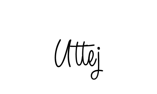 How to make Uttej signature? Angelique-Rose-font-FFP is a professional autograph style. Create handwritten signature for Uttej name. Uttej signature style 5 images and pictures png