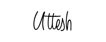 The Angelique-Rose-font-FFP typeface gives name Uttesh a refined look. Suitable for certificates, diplomas, and official verification. Uttesh signature style 5 images and pictures png