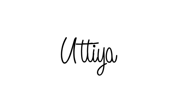 Uttiya stylish signature style. Best Handwritten Sign (Angelique-Rose-font-FFP) for my name. Handwritten Signature Collection Ideas for my name Uttiya. Uttiya signature style 5 images and pictures png