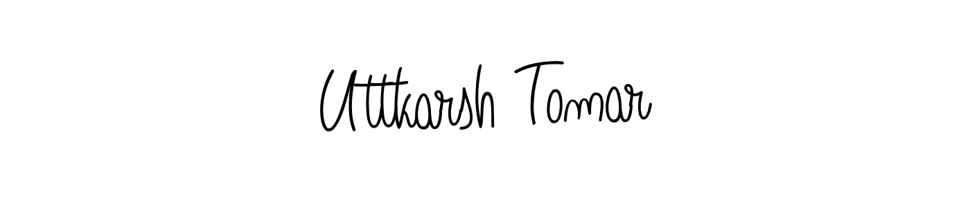 How to make Uttkarsh Tomar name signature. Use Angelique-Rose-font-FFP style for creating short signs online. This is the latest handwritten sign. Uttkarsh Tomar signature style 5 images and pictures png