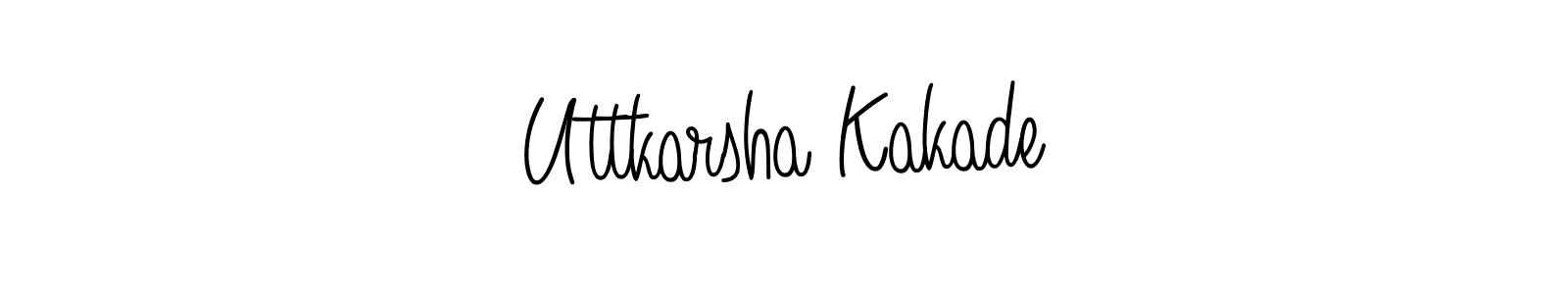 How to make Uttkarsha Kakade name signature. Use Angelique-Rose-font-FFP style for creating short signs online. This is the latest handwritten sign. Uttkarsha Kakade signature style 5 images and pictures png