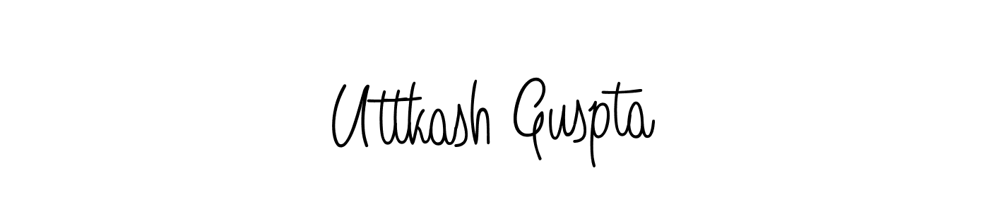 Use a signature maker to create a handwritten signature online. With this signature software, you can design (Angelique-Rose-font-FFP) your own signature for name Uttkash Guspta. Uttkash Guspta signature style 5 images and pictures png