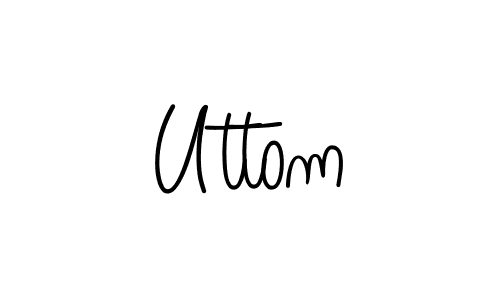 Use a signature maker to create a handwritten signature online. With this signature software, you can design (Angelique-Rose-font-FFP) your own signature for name Uttom. Uttom signature style 5 images and pictures png