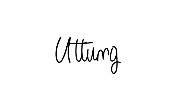 How to make Uttung name signature. Use Angelique-Rose-font-FFP style for creating short signs online. This is the latest handwritten sign. Uttung signature style 5 images and pictures png