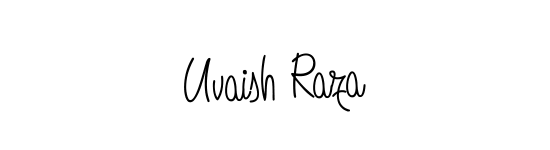 The best way (Angelique-Rose-font-FFP) to make a short signature is to pick only two or three words in your name. The name Uvaish Raza include a total of six letters. For converting this name. Uvaish Raza signature style 5 images and pictures png