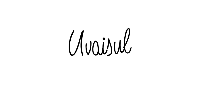 The best way (Angelique-Rose-font-FFP) to make a short signature is to pick only two or three words in your name. The name Uvaisul include a total of six letters. For converting this name. Uvaisul signature style 5 images and pictures png