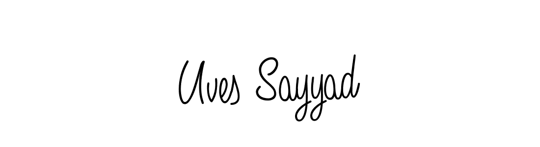 How to make Uves Sayyad signature? Angelique-Rose-font-FFP is a professional autograph style. Create handwritten signature for Uves Sayyad name. Uves Sayyad signature style 5 images and pictures png