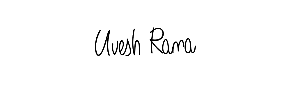 How to make Uvesh Rana name signature. Use Angelique-Rose-font-FFP style for creating short signs online. This is the latest handwritten sign. Uvesh Rana signature style 5 images and pictures png