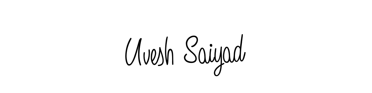 Design your own signature with our free online signature maker. With this signature software, you can create a handwritten (Angelique-Rose-font-FFP) signature for name Uvesh Saiyad. Uvesh Saiyad signature style 5 images and pictures png