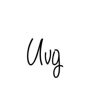 You should practise on your own different ways (Angelique-Rose-font-FFP) to write your name (Uvg) in signature. don't let someone else do it for you. Uvg signature style 5 images and pictures png