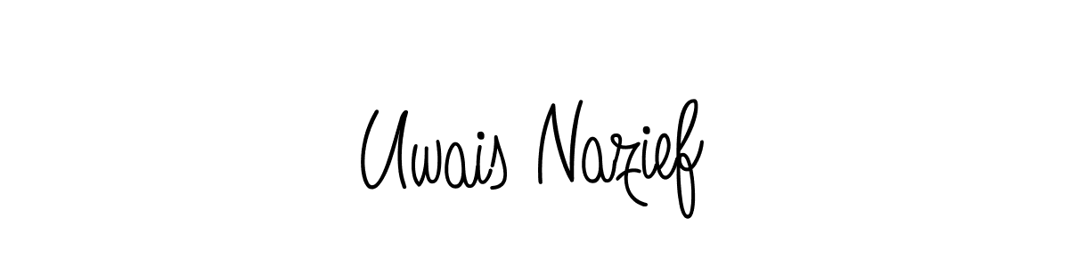 Uwais Nazief stylish signature style. Best Handwritten Sign (Angelique-Rose-font-FFP) for my name. Handwritten Signature Collection Ideas for my name Uwais Nazief. Uwais Nazief signature style 5 images and pictures png