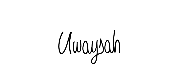 Create a beautiful signature design for name Uwaysah. With this signature (Angelique-Rose-font-FFP) fonts, you can make a handwritten signature for free. Uwaysah signature style 5 images and pictures png