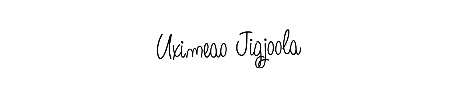 Make a beautiful signature design for name Uximeao Jigjoola. With this signature (Angelique-Rose-font-FFP) style, you can create a handwritten signature for free. Uximeao Jigjoola signature style 5 images and pictures png