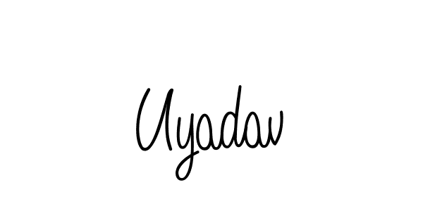 The best way (Angelique-Rose-font-FFP) to make a short signature is to pick only two or three words in your name. The name Uyadav include a total of six letters. For converting this name. Uyadav signature style 5 images and pictures png