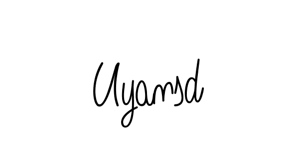 You should practise on your own different ways (Angelique-Rose-font-FFP) to write your name (Uyansd) in signature. don't let someone else do it for you. Uyansd signature style 5 images and pictures png