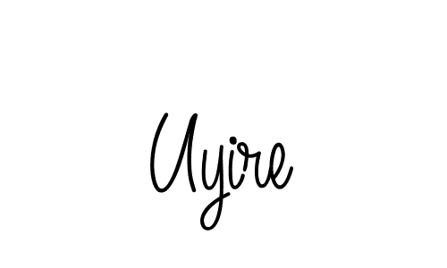 Make a beautiful signature design for name Uyire. With this signature (Angelique-Rose-font-FFP) style, you can create a handwritten signature for free. Uyire signature style 5 images and pictures png
