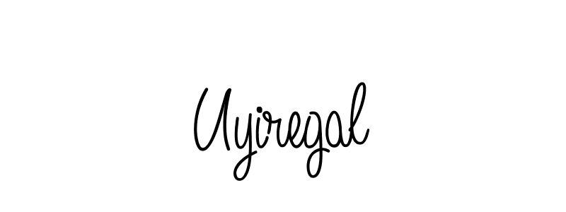 How to make Uyiregal name signature. Use Angelique-Rose-font-FFP style for creating short signs online. This is the latest handwritten sign. Uyiregal signature style 5 images and pictures png